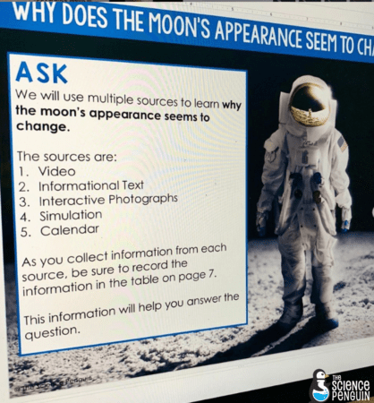 Moon Phases Digital Inquiry for Google Classroom